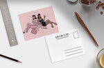 Load image into Gallery viewer, The GLAMOUR GOALS Pin Ups Postcard Set Pink

