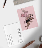 Load image into Gallery viewer, The GLAMOUR GOALS Pin Ups Postcard Set Pink
